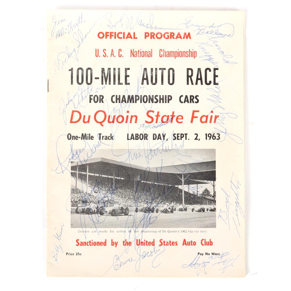 Appraisal: DUQUOIN STATE FAIR -MILE MULTI SIGNED USAC NATIONAL CHAMPIONSHIP RACE