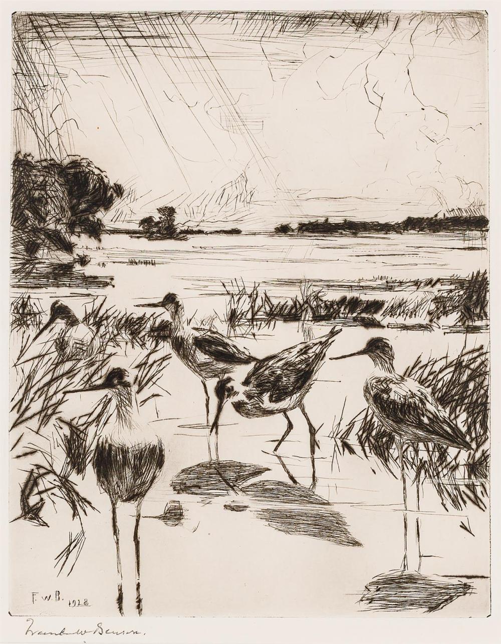 Appraisal: FRANK WESTON BENSON American - Yellow Legs and Sunlight drypoint