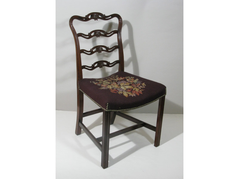 Appraisal: Chippendale Style Side Chair English early th c mahogany pierced