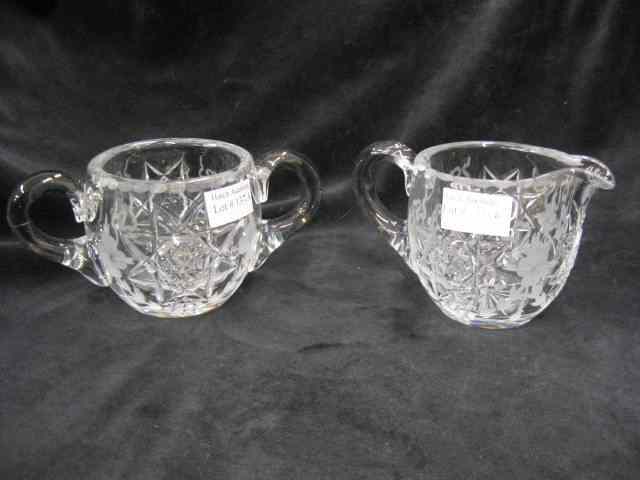 Appraisal: Hawkes Cut Glass Creamer Sugar brilliant period signed ''