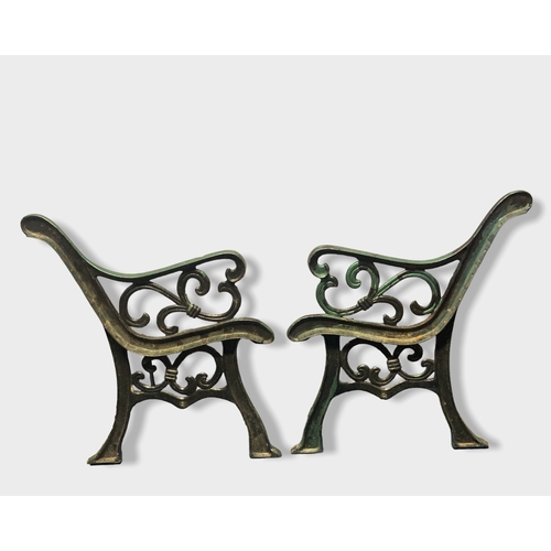 Appraisal: A pair of Cast Iron bench ends