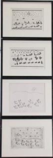 Appraisal: Description A set of four etchings by Gustav Hagemann German