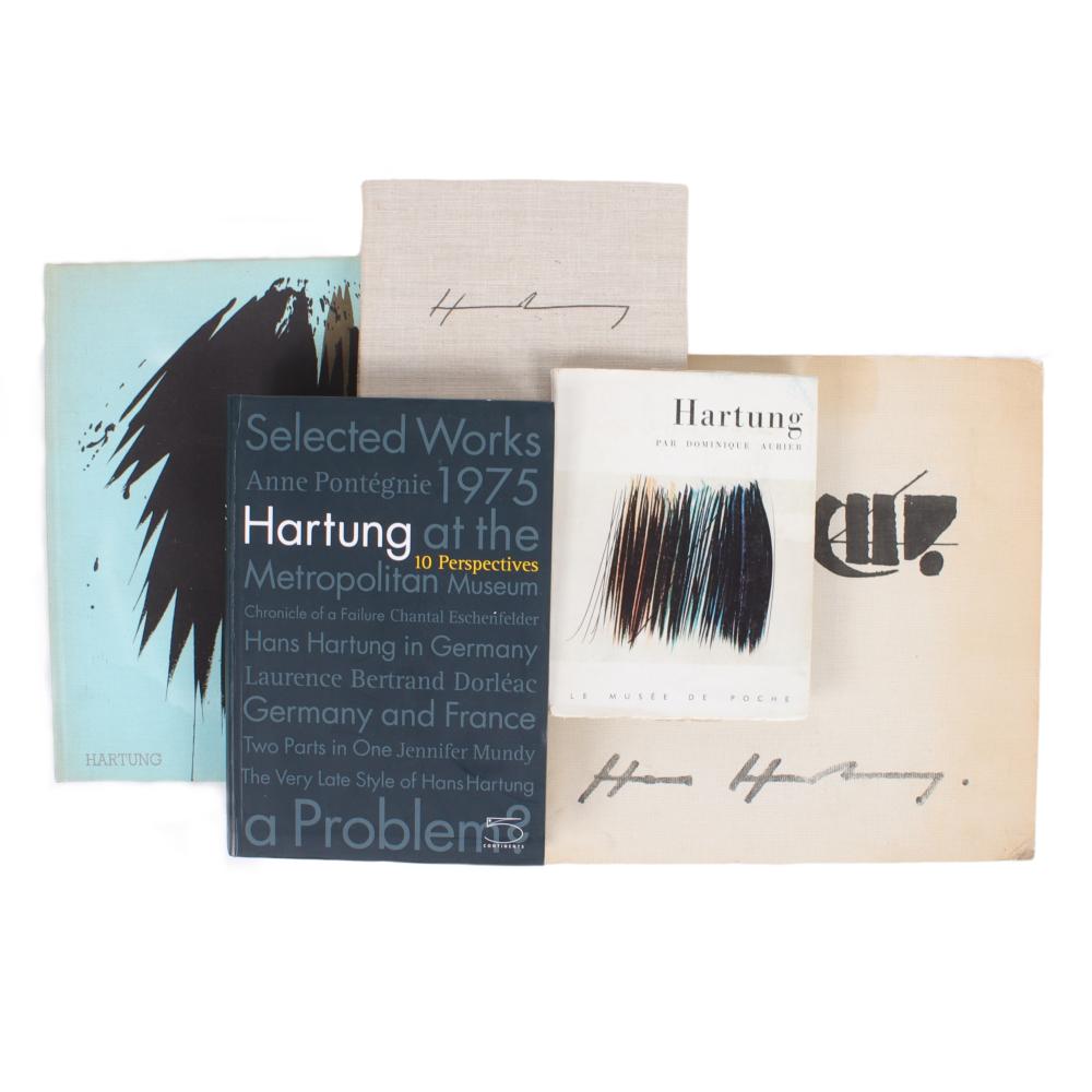 Appraisal: HANS HARTUNG FIVE ARTIST MONOGRAPH BOOKS LYRICAL ABSTRACTIONISM H X