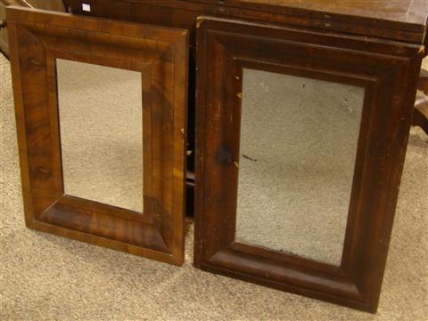 Appraisal: TWO AMERICAN EMPIRE MAHOGANY MIRRORS The largest x