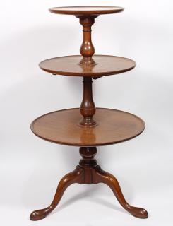 Appraisal: Chippendale style walnut petit four stand Chippendale style walnut petit