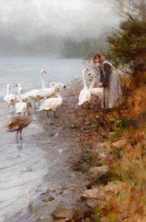 Appraisal: RICHARD SCHMID b Nancy and the Swans RICHARD SCHMID b