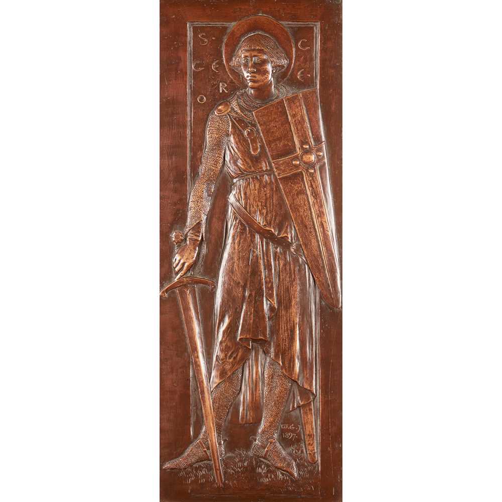 Appraisal: SIR WILLIAM GOSCOMBE JOHN RA - ST GEORGE patinated copper