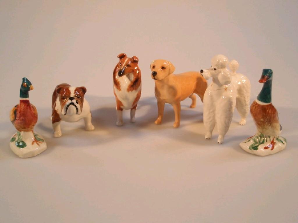 Appraisal: Beswick A rough collie bulldog labrador standard poodle mallard and