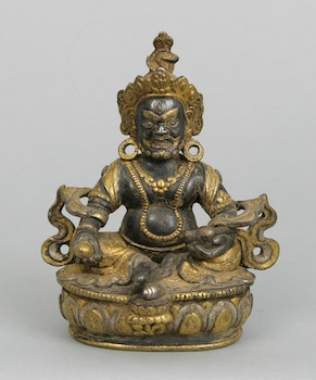 Appraisal: Iron and Gilt Kubera Figure Tibet ca th Century or