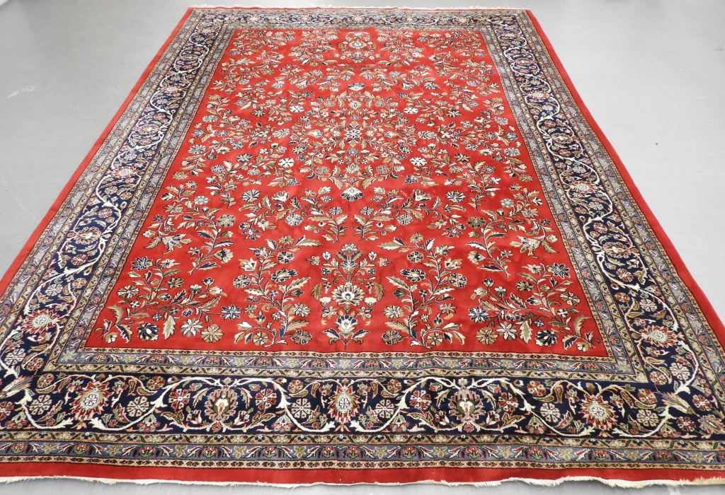 Appraisal: LG PERSIAN FLORAL ROOM SIZE CARPET RUG Persia th CenturyCentral