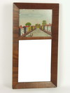 Appraisal: MIRROR - Early th C flat ogee two panel wall