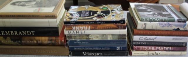 Appraisal: Group of Art and Style Books Including Manet Rembrandt Tiffany