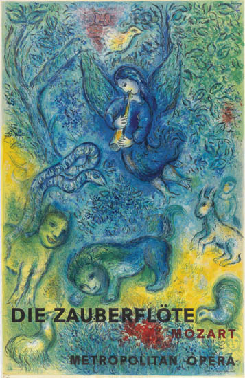 Appraisal: MARC CHAGALL after The Magic Flute Color lithograph x mm