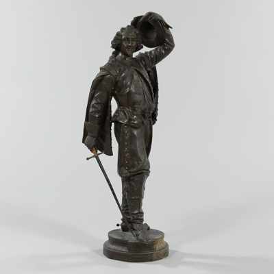 Appraisal: A Large Spelter Sculpture After Henri Coffier de Ruze Large