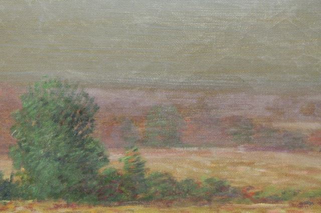 Appraisal: NISBET Robert H Oil on Canvas Hazy Landscape Signed 'R