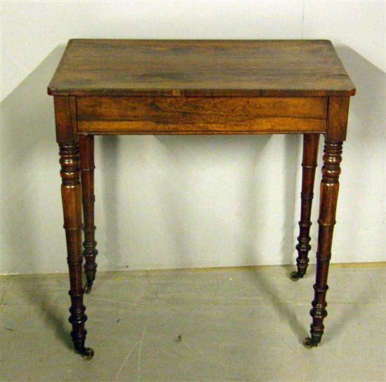 Appraisal: th century rosewood side table with a single drawer on