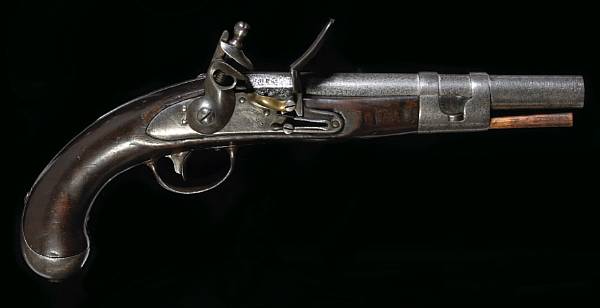 Appraisal: A U S Navy Model flintlock pistol by Simeon North