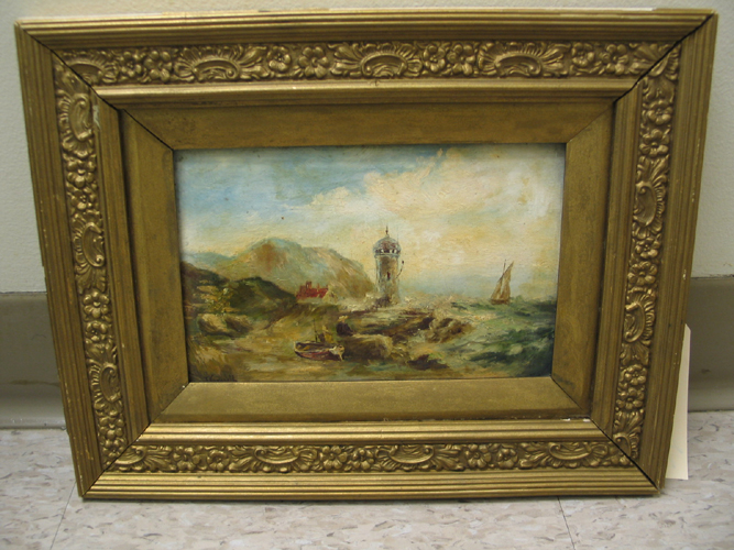 Appraisal: T FORSYTHE American th century Oil on panel Coastal scene