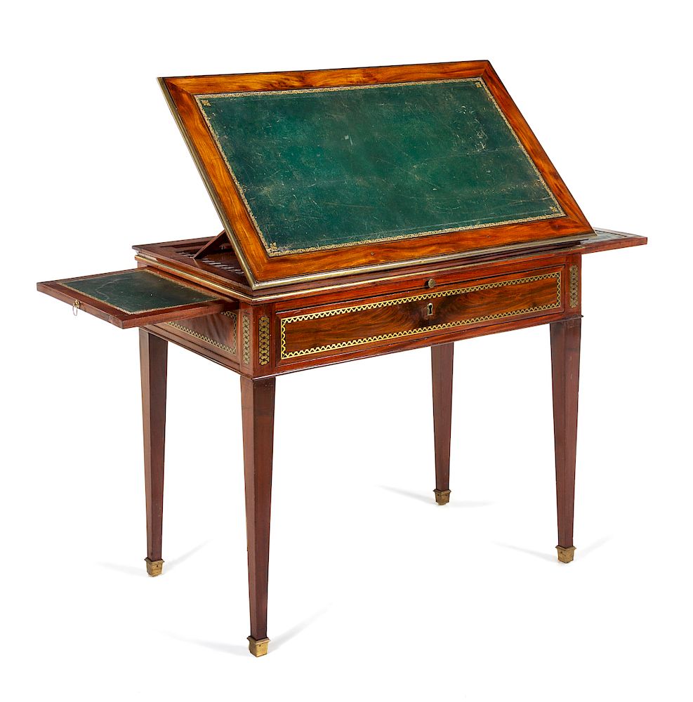 Appraisal: A Directoire Mahogany Drafting Table Height x width x depth