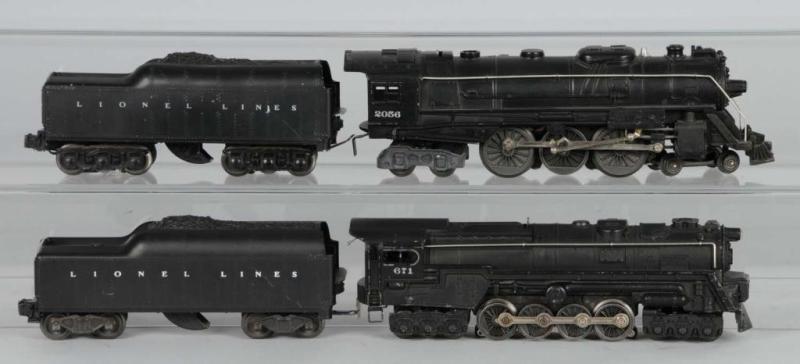 Appraisal: Lot of Lionel Steam Engines Tenders Description Post-war Includes and