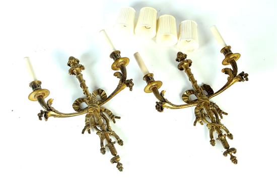 Appraisal: PAIR OF WALL SCONCES American or European early th century