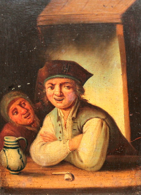 Appraisal: A PAIR OF SMALL OILS ON PANELS after David Teniers