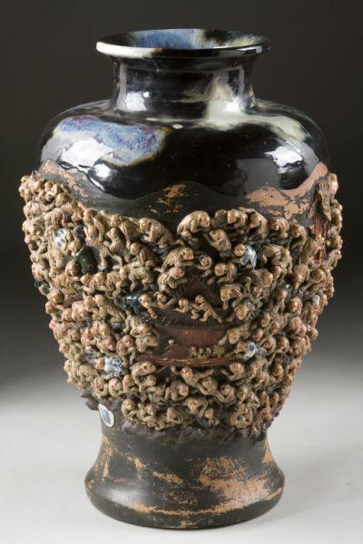 Appraisal: Rare Large Japanese Sumida Gawa Masterpiece Vase late th century