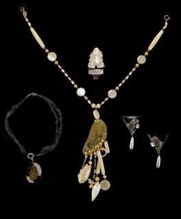 Appraisal: Four Assorted Pieces of Costume Jewelry Carlo Zini Italian founded