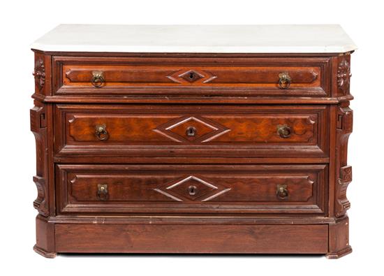 Appraisal: Sale Lot A Victorian Walnut Chest of Drawers having a