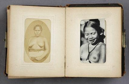 Appraisal: FIJI HAWAII CARTE-DE-VISITE ALBUM - CIRCA - CARTE-DE-VISITE are of