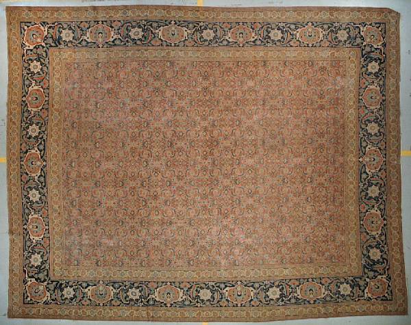 Appraisal: A Tabriz carpet size approximately ft x ft in