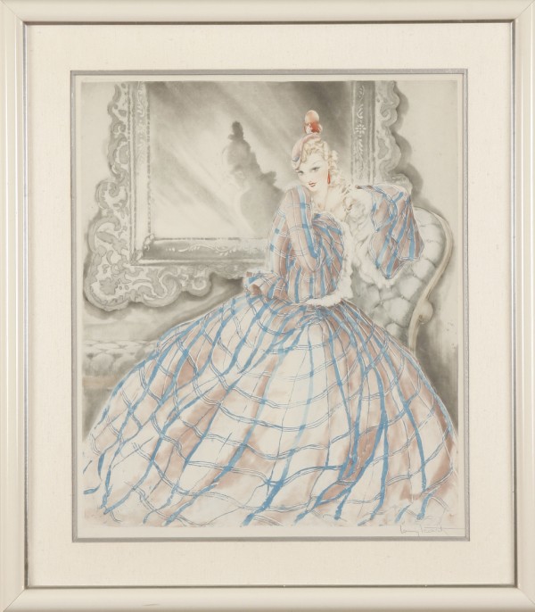 Appraisal: Girl in Crinoline circa color etching x image SLR Artist