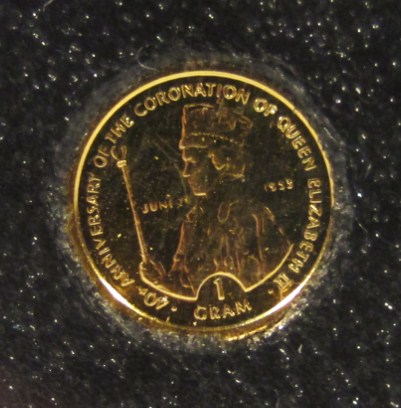 Appraisal: An Elizabeth II Gibraltar gold coin in outer case and