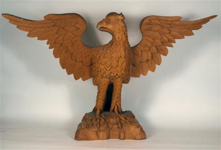 Appraisal: SOFTWOOD CARVED FIGURE OF AN EAGLE OF RECENT MANUFACTURE the