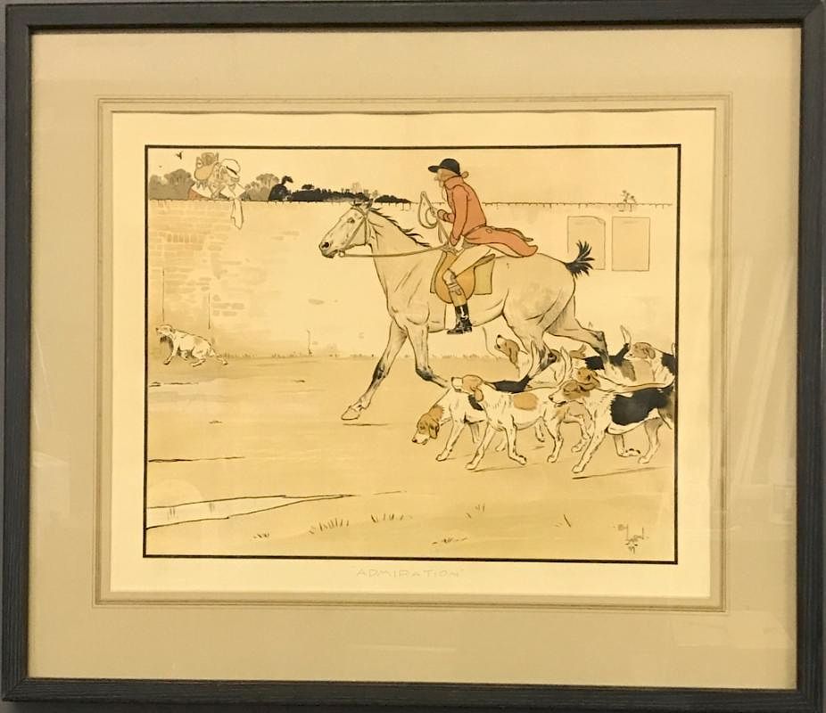 Appraisal: Cecil Alden Fox Hunting Print Framed and matted Cecil Alden