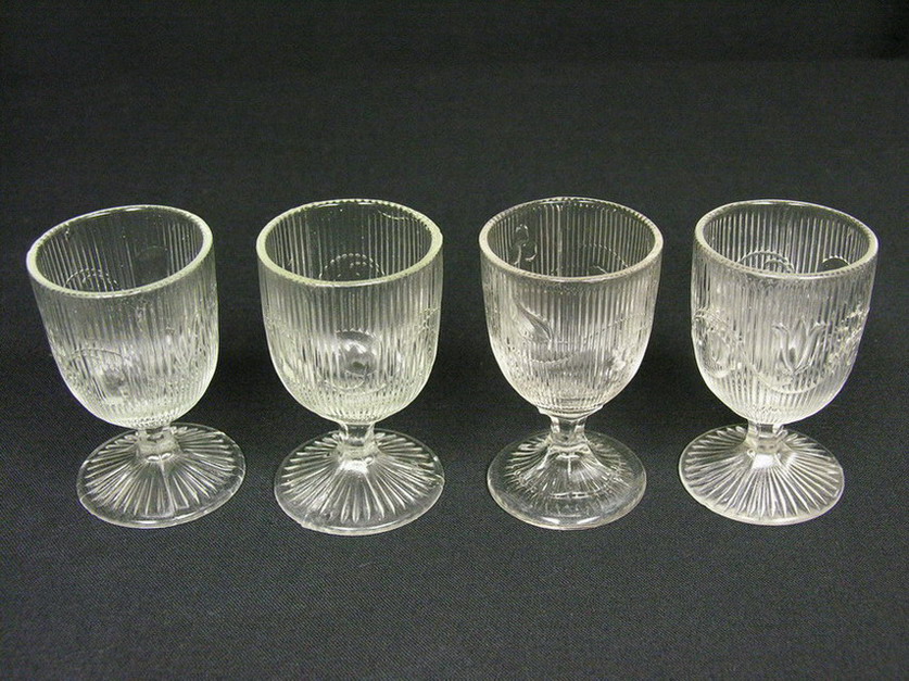 Appraisal: EAPG BELLFLOWER SET OF STEMWARE Boston and Sandwich 's McKee