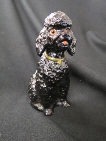 Appraisal: German Porcelain Figural Poodle Lamp black European wiring