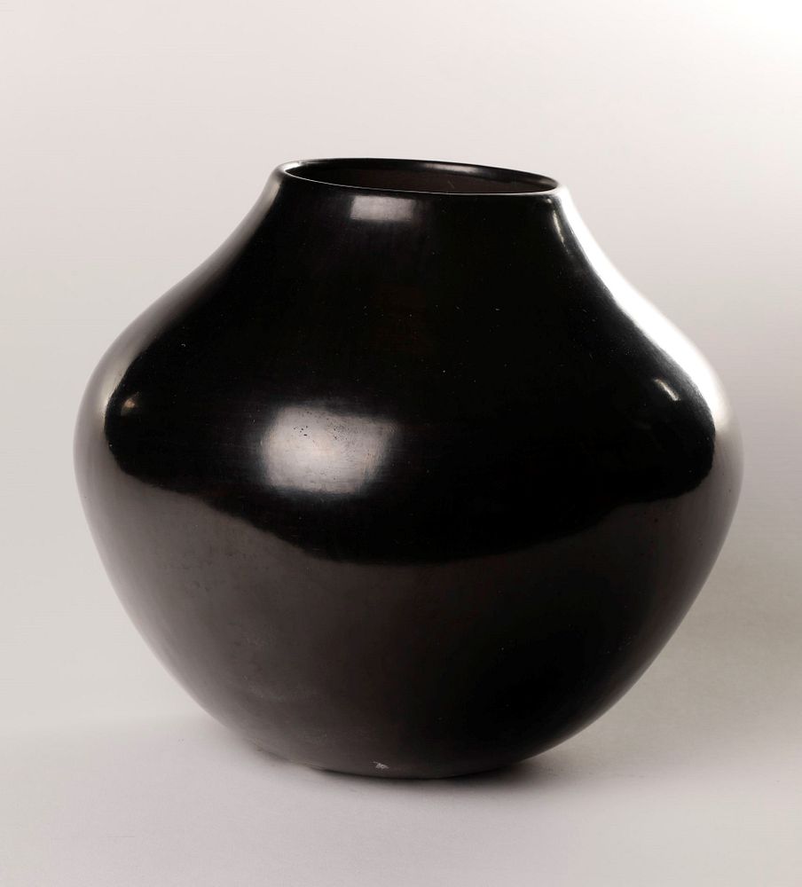 Appraisal: Santa Clara Alton Komalestewa Blackware Jar Alton Komalestewa Santa Clara