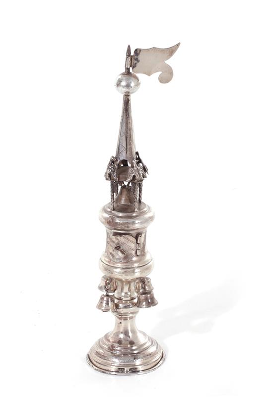 Appraisal: Judaica Russian silver Besamim spice tower circa - tier tower