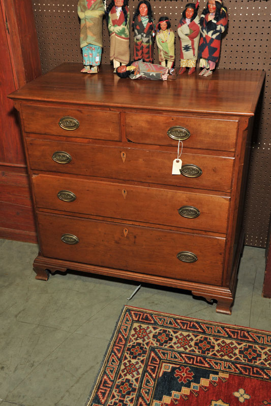 Appraisal: CHEST OF DRAWERS Cherry having two over three dovetailed drawers