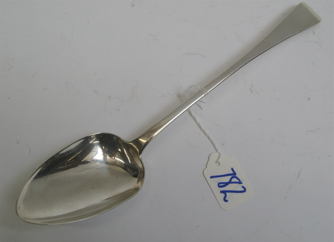 Appraisal: GEORGE IV STERLING SILVER STUFFING SPOON hallmarked London marked with