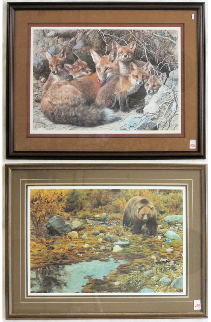 Appraisal: TWO FRAMED CARL BRENDERS PRINTS American born the first of