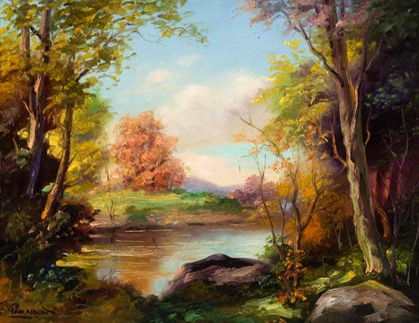 Appraisal: PAUL ARNDT AMERICAN - Landscapeoil on canvassigned l l x