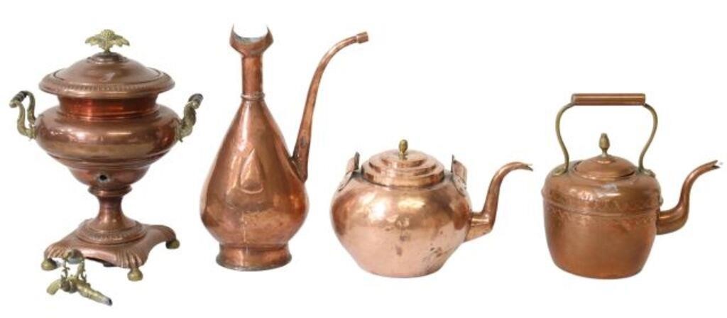 Appraisal: FRENCH COPPER BRASS KITCHENWARE lot of French copper and brass