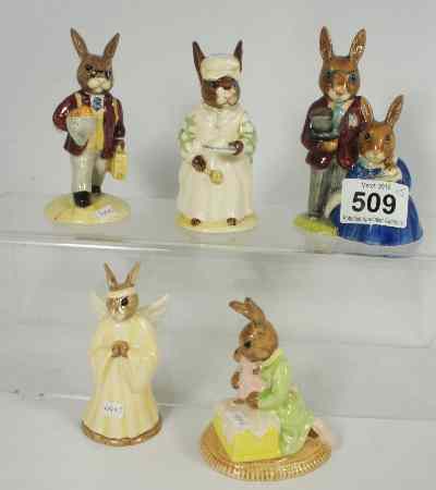 Appraisal: Royal Doulton Bunnykins Figures Family Photograph DB Cook DB Fisherman