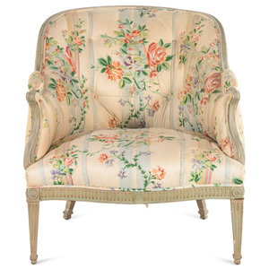 Appraisal: A Louis XVI Style Gray-Painted Berg re First Half th