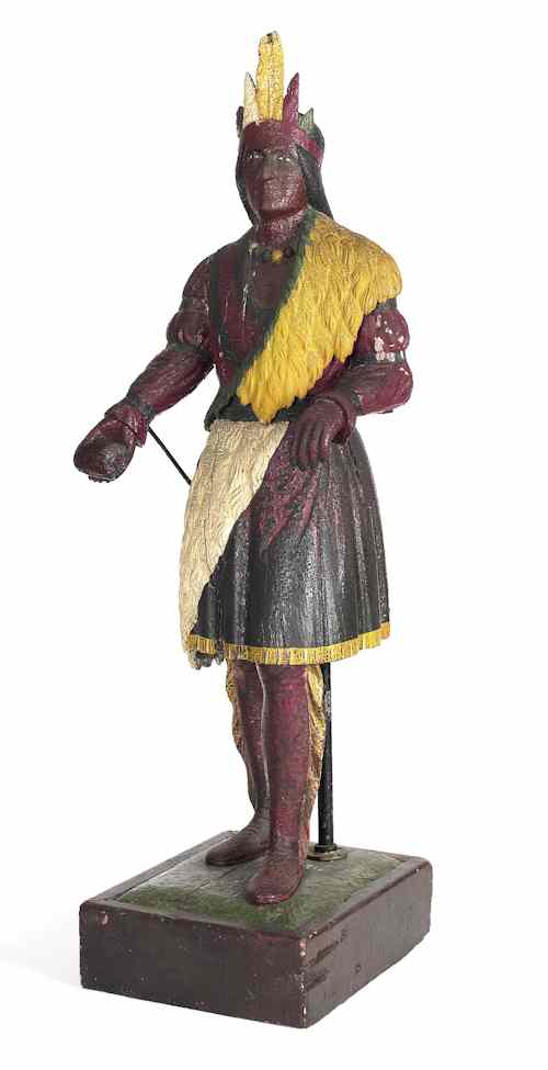 Appraisal: American Indian tobacconist figure attributed to Thomas V Brooks New