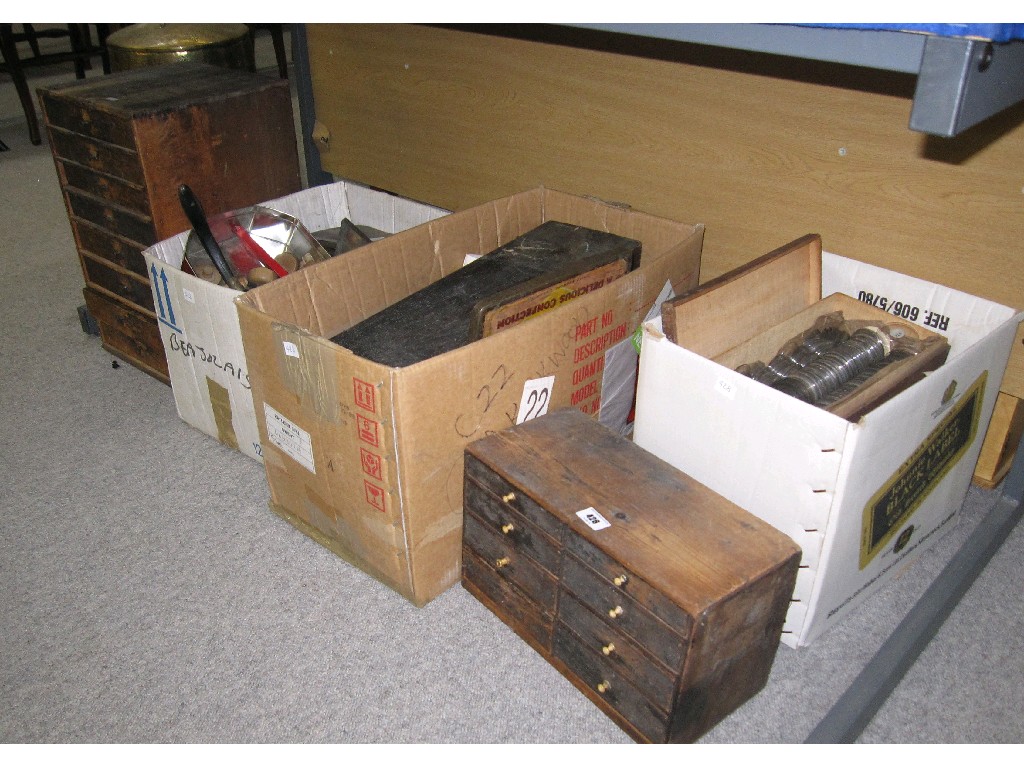 Appraisal: Extensive lot of watch parts and accessories in two chests