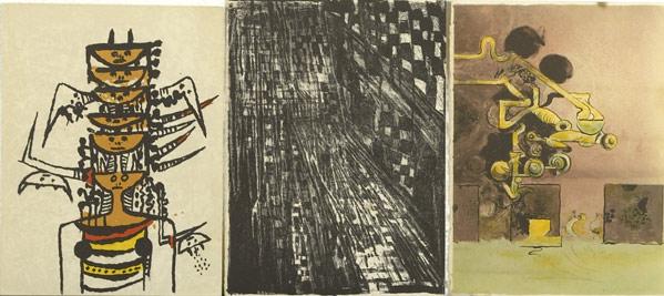 Appraisal: THREE PRINTS FROM POLIGRAFA Wilfredo Lam Veira da Silva and