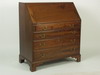 Appraisal: DESK - th C mahogany slant front desk drop front